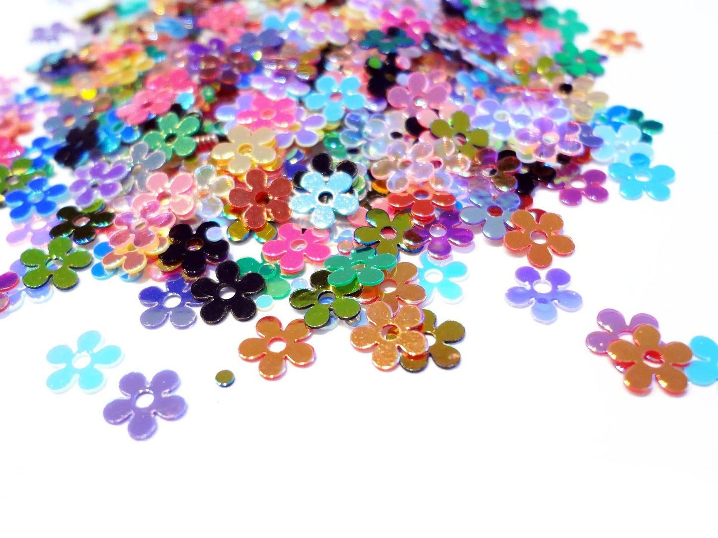 Flower Sequin Glitter, 5mm Flowers