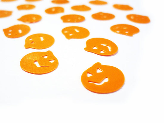 Orange Pumpkin Sequins, 11x10mm