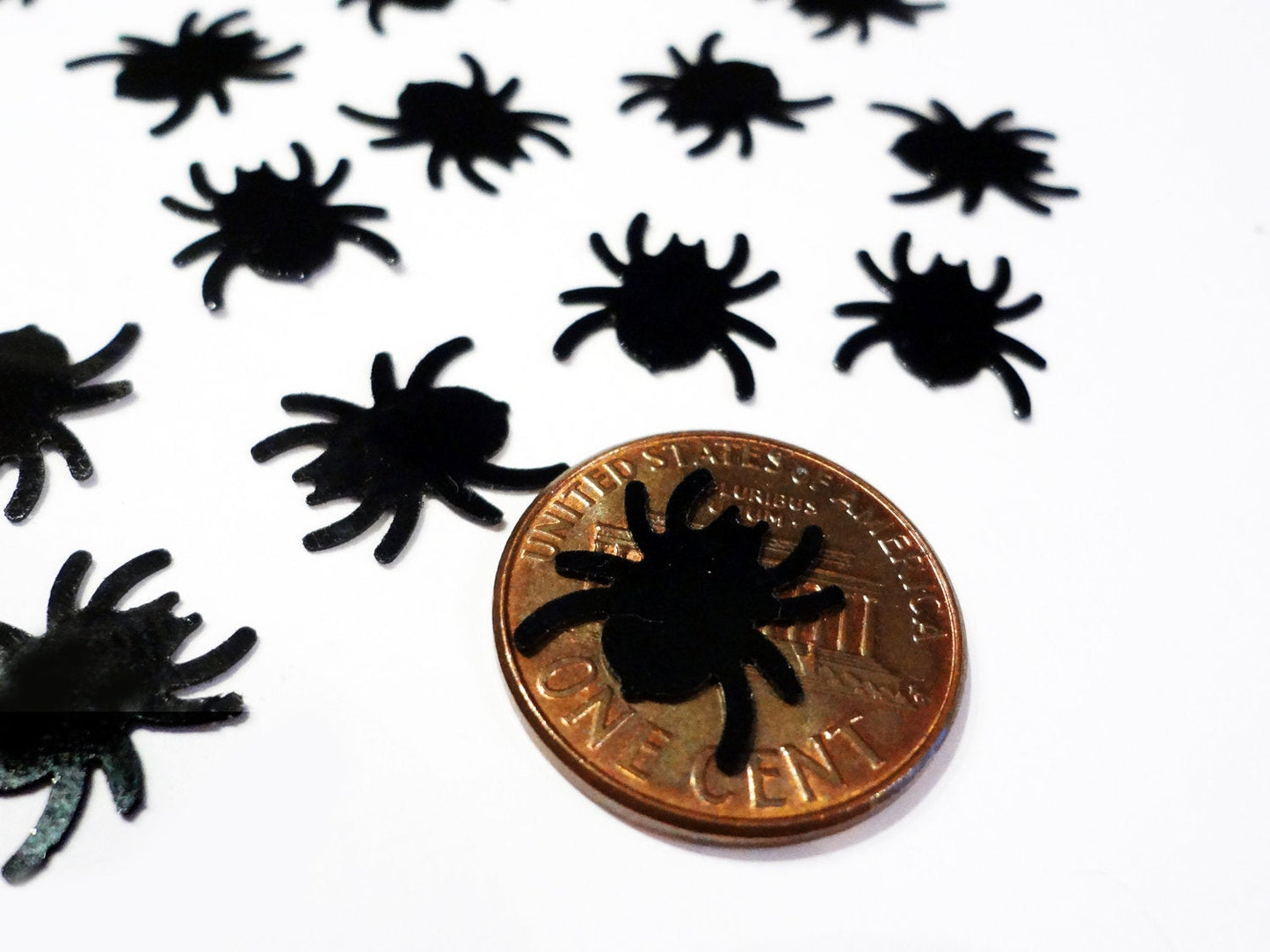 Black Spider Sequins, 15mm