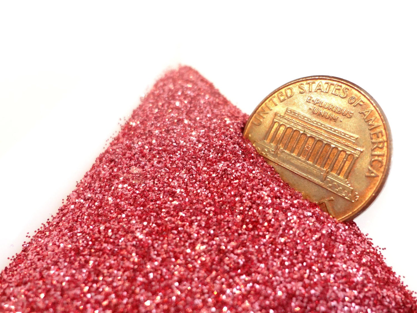 Coral Pink Loose Ultra Fine Glitter, .008" Hex, 0.2mm 1/128  Solvent Resistant Glitter