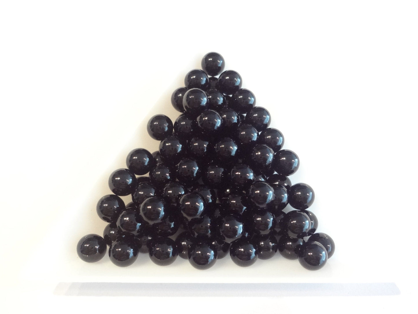 Load image into Gallery viewer, 6mm Black Boba Pearls, No Hole Beads
