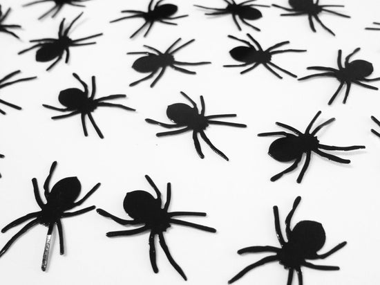 Large Black Spider Sequins, 20x18mm