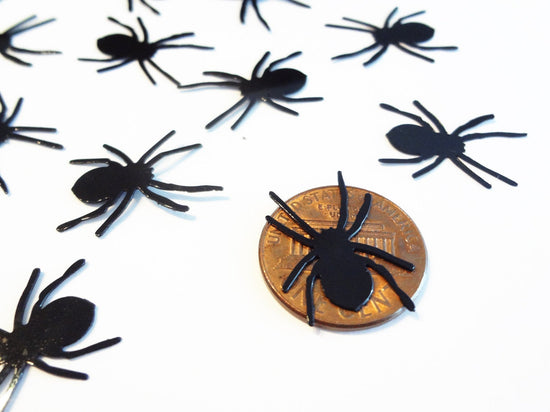 Large Black Spider Sequins, 20x18mm