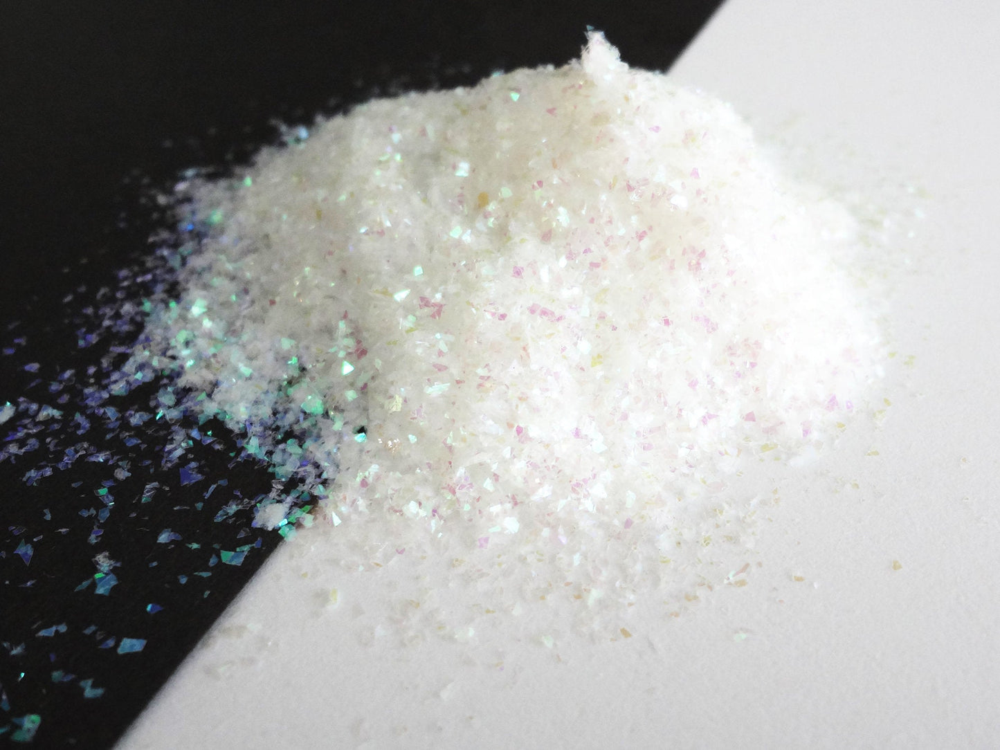 Iridescent Clear Pink Tiny Shards, Solvent Resistant Glitter