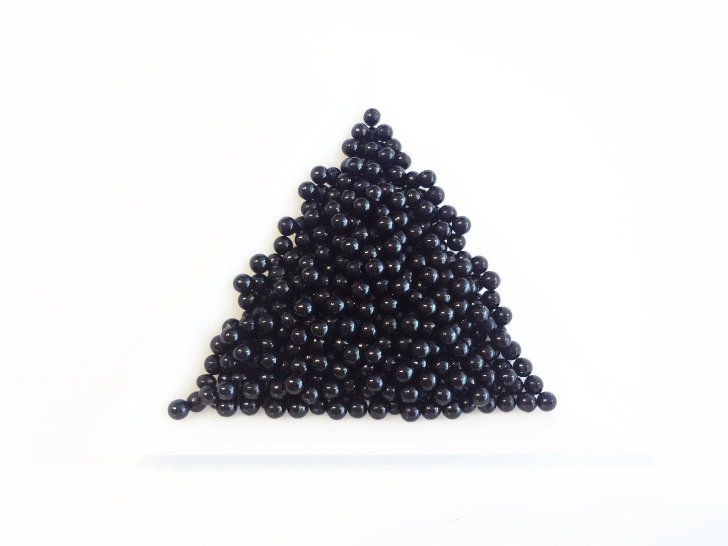 3mm Black Boba Pearls, No Hole Beads