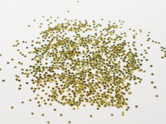 Metallic Gold Tiny Star Sequins, 3mm