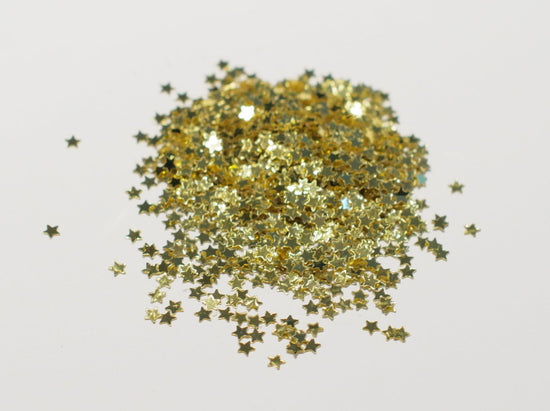 Load image into Gallery viewer, Metallic Gold Tiny Star Sequins, 3mm
