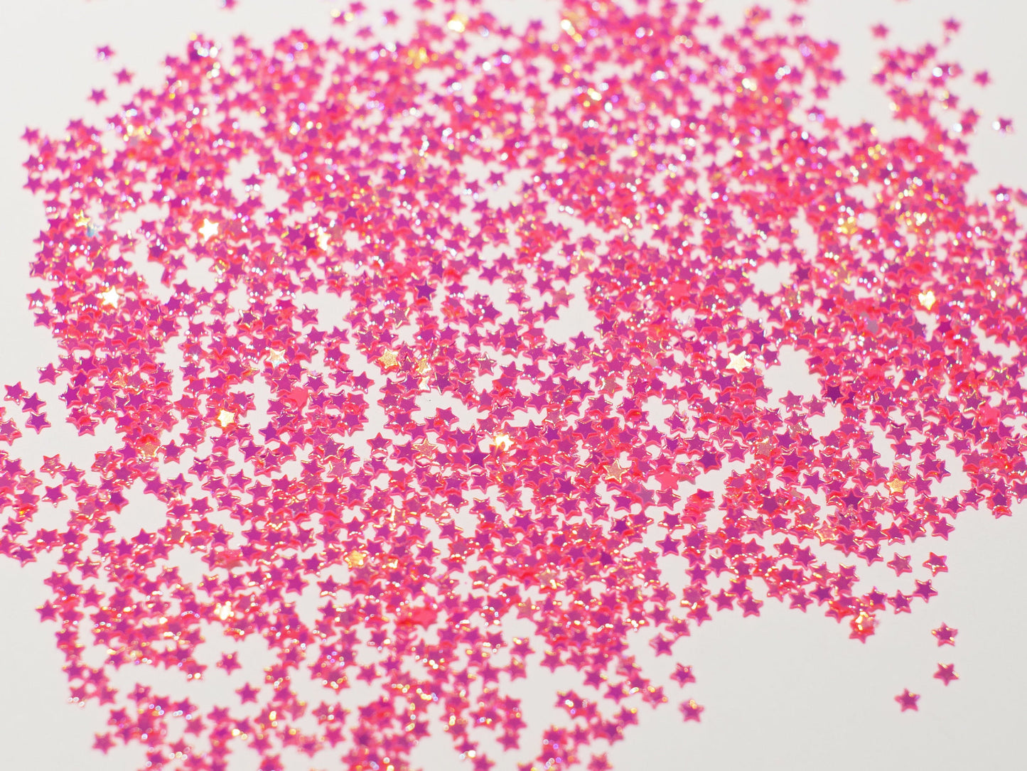 Iridescent Hot Pink Tiny Star Sequins, 2mm