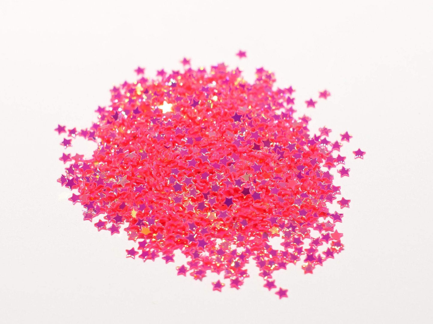 Pink Mini Stars Holographic Glitter Shapes