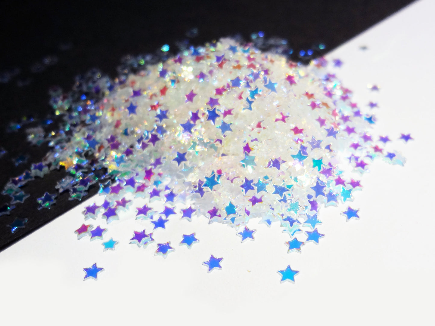 Iridescent Tiny Star Sequins, 2mm