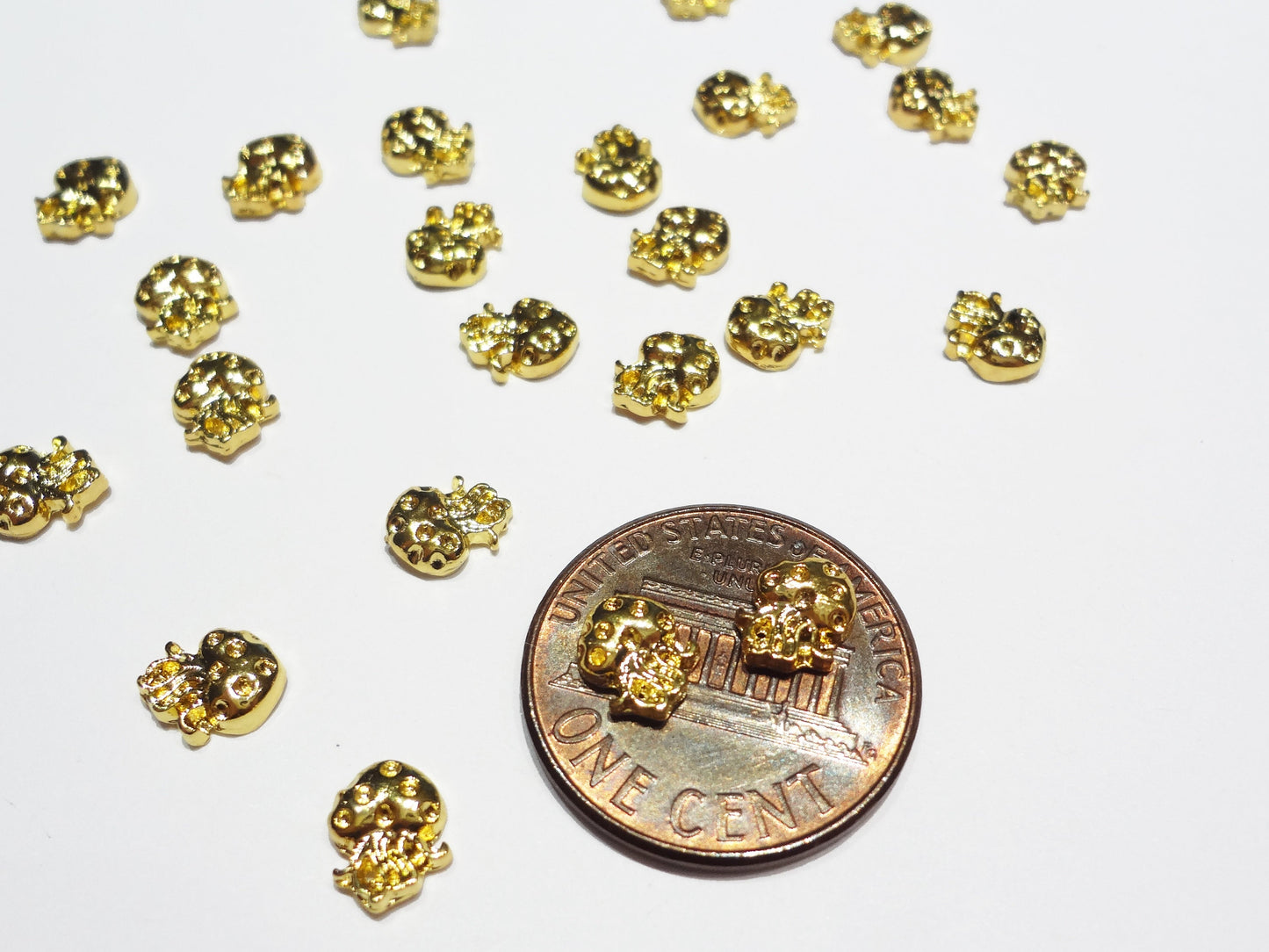 7x6mm 3D Gold Jellyfish