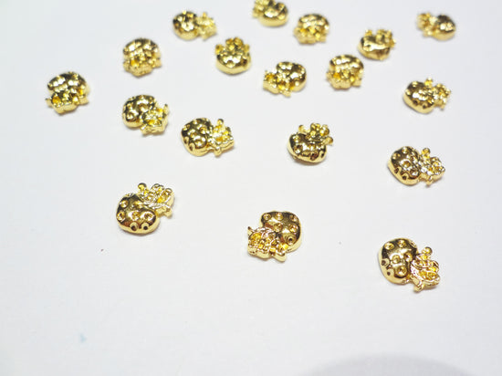 7x6mm 3D Gold Jellyfish