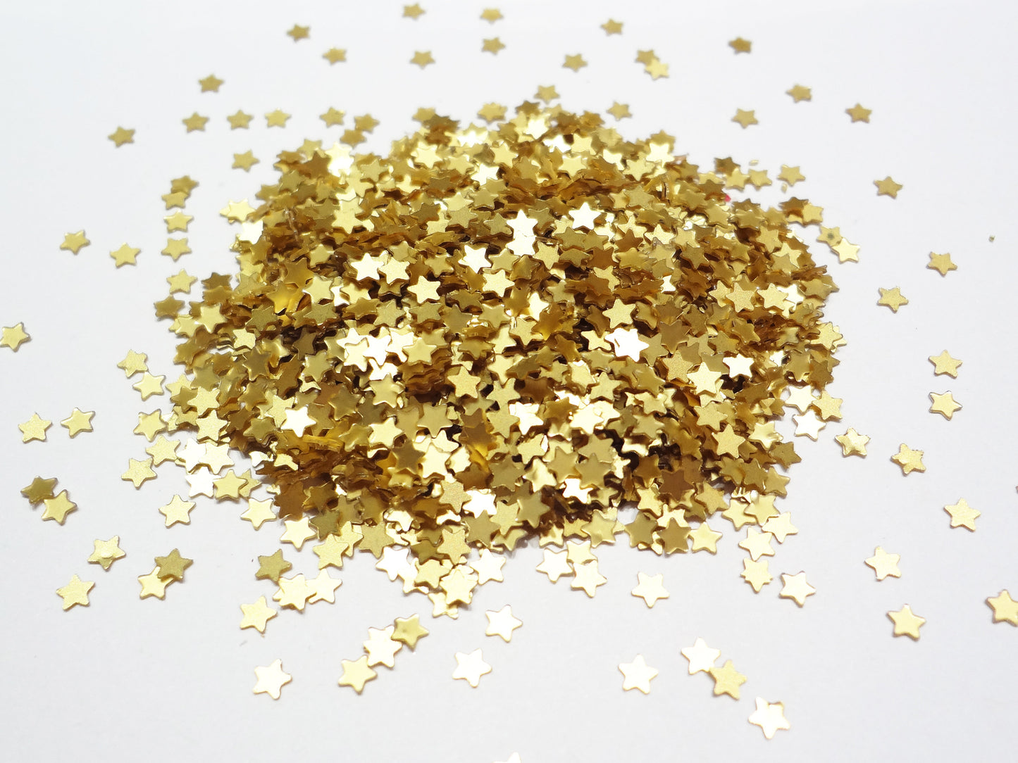 Matte Satin Gold Tiny Star Sequins, 3mm