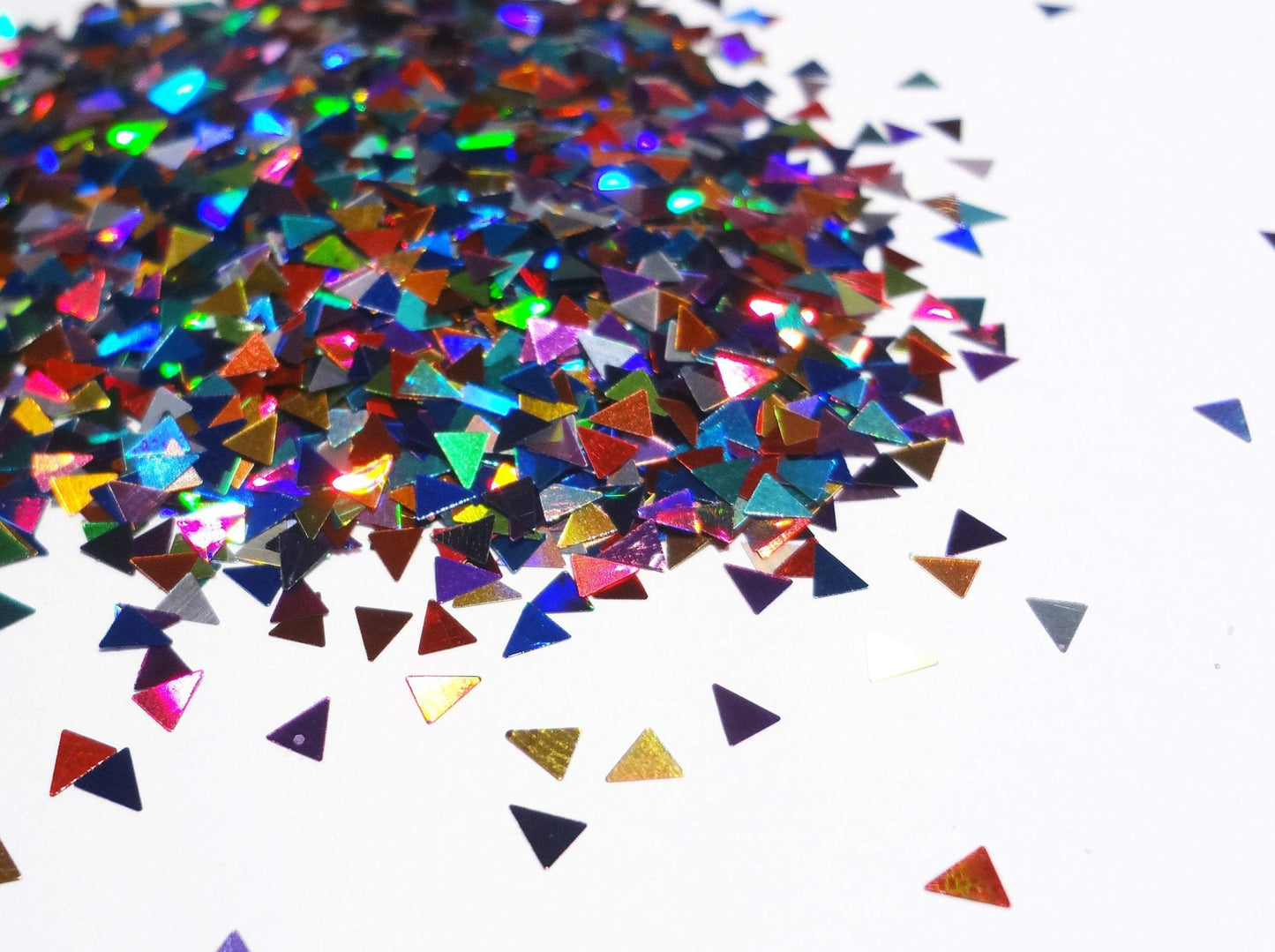 Holographic Multicolor Triangle Glitter, 3mm