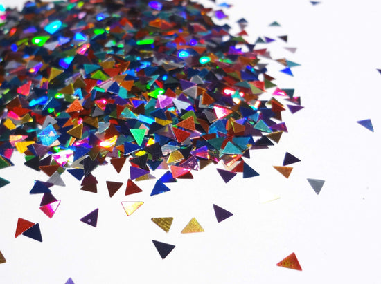 Load image into Gallery viewer, Holographic Multicolor Triangle Glitter, 3mm
