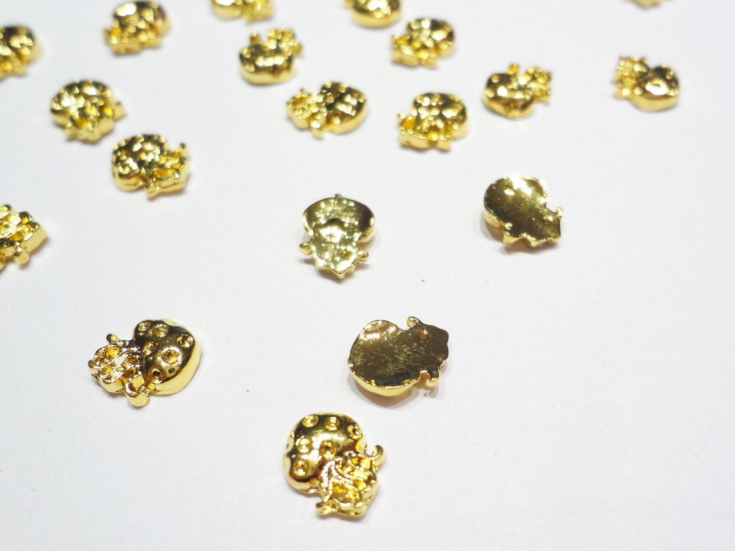 7x6mm 3D Gold Jellyfish