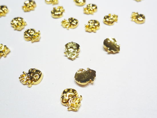 7x6mm 3D Gold Jellyfish