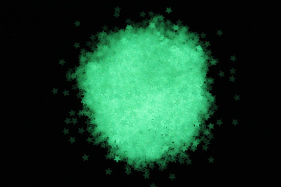 Glow In The Dark Star Glitter, 3mm