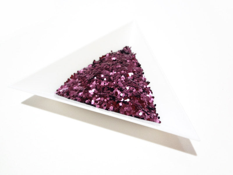 Burgundy Purple Loose Glitter, .040" Hex, 1mm, 1/24 Solvent Resistant Glitter
