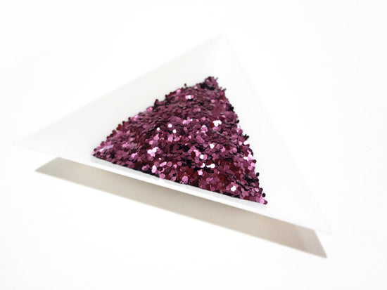 Burgundy Purple Loose Glitter, .040" Hex, 1mm, 1/24 Solvent Resistant Glitter