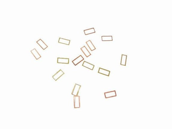 Load image into Gallery viewer, 5x2mm Gold Hollow Rectangles, Nail Art Slices
