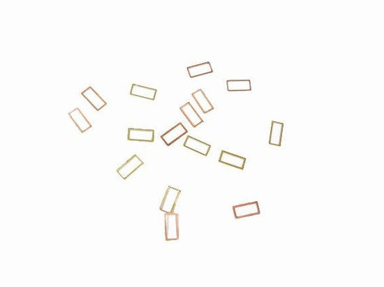 Load image into Gallery viewer, 5x2mm Gold Hollow Rectangles, Nail Art Slices
