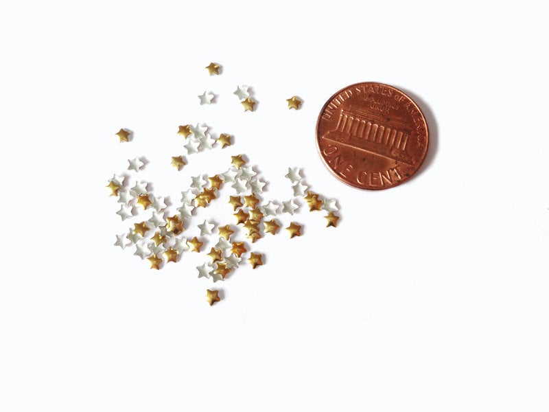 3mm Gold Star Studs