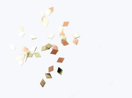 3.5x2.5mm Gold Diamonds, Nail Art Slices