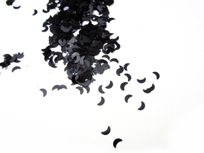 Charcoal Black Moon Glitter, 3mm, Solvent Resistant Glitter