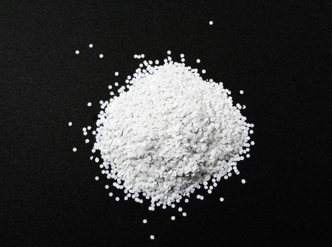 Snow White Loose Glitter, .040" Hex, 1mm, 1/24 Solvent Resistant Glitter