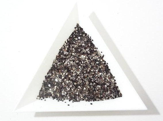 Duo Black and Pale Gold Loose Glitter, .040" Hex, 1mm, 1/24
