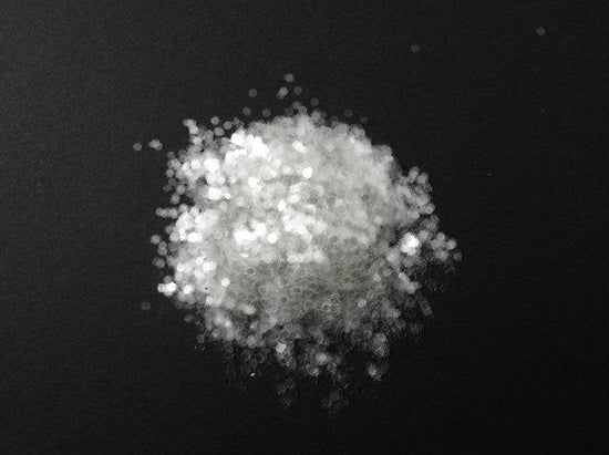 Translucent White Loose Glitter, .060" Hex, 1.5mm, 1/16 Solvent Resistant Glitter