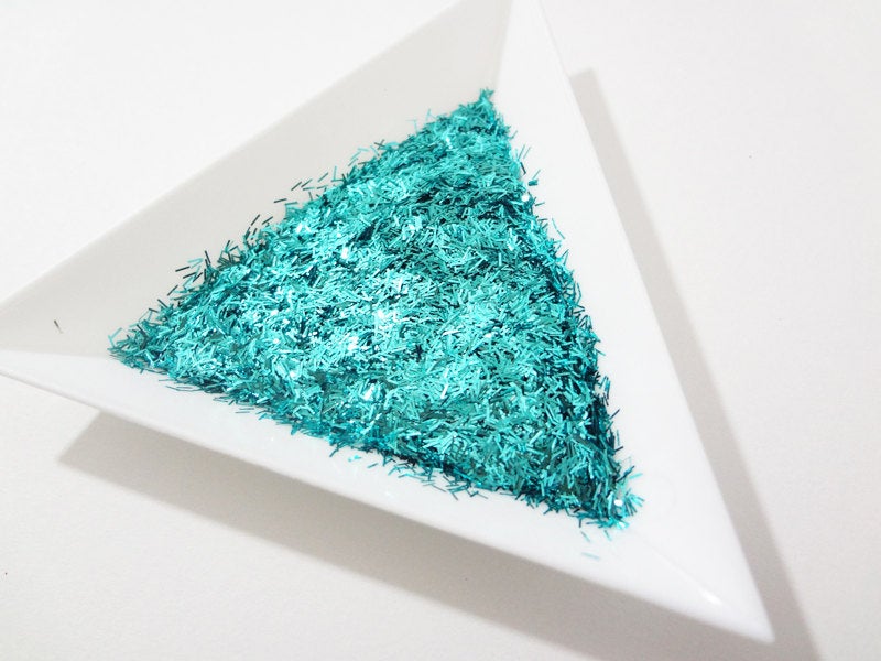 Teal Blue Tinsel, 0.2x1.5mm