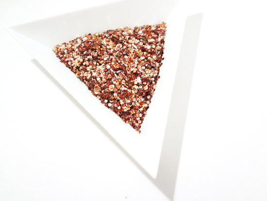 Duo Red and Pale Gold Loose Glitter, .040" Hex, 1mm, 1/24