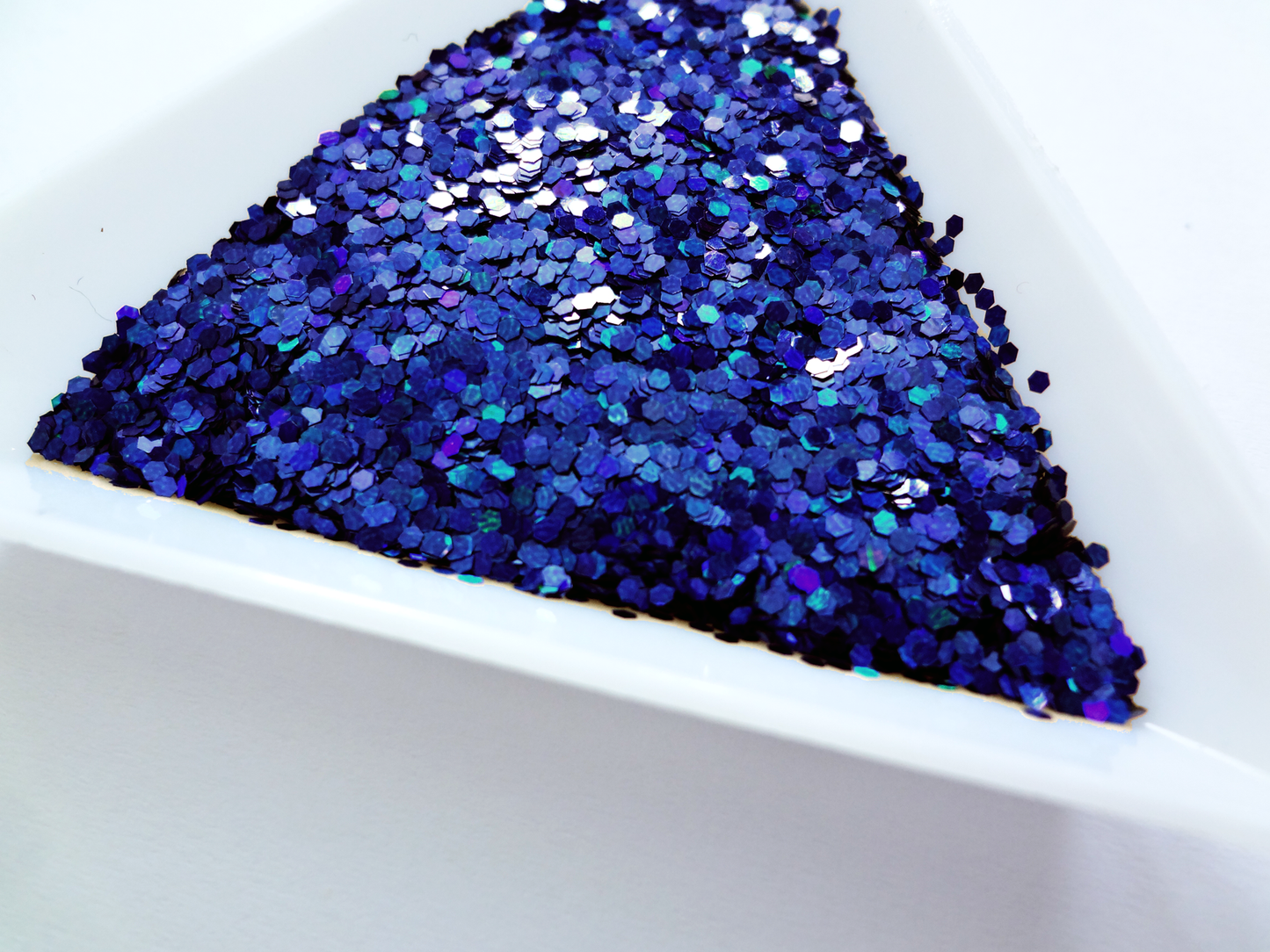 Holographic Laser Sapphire Blue Loose Fine Glitter, .040" Hex, 1mm, 1/24